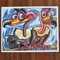 Frick and Frack - ORIGINAL OIL PASTEL ARTWORK - 24x19"