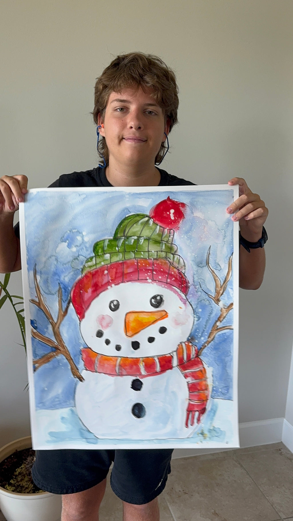 Frosty - ORIGINAL WATERCOLOR ARTWORK - 19x24"