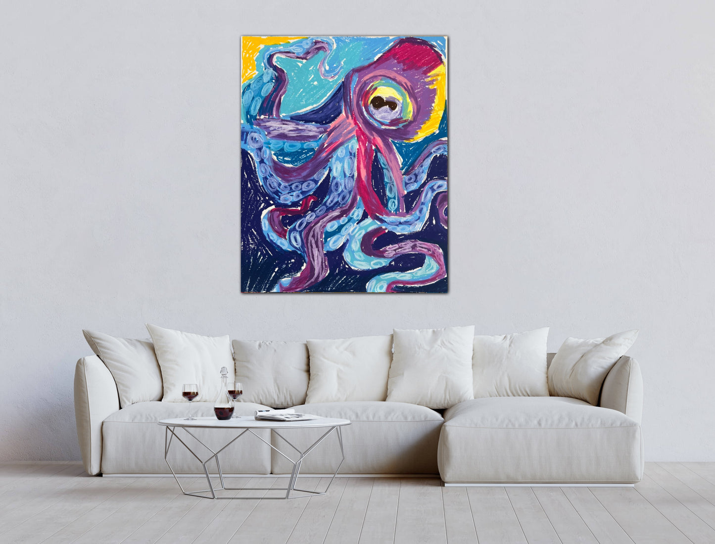 The Purple Octopus - Print, Poster, Stretched Canvas Print