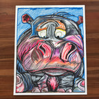 Hipp-notic - ORIGINAL OIL PASTEL ARTWORK - 19x24" (video attached)