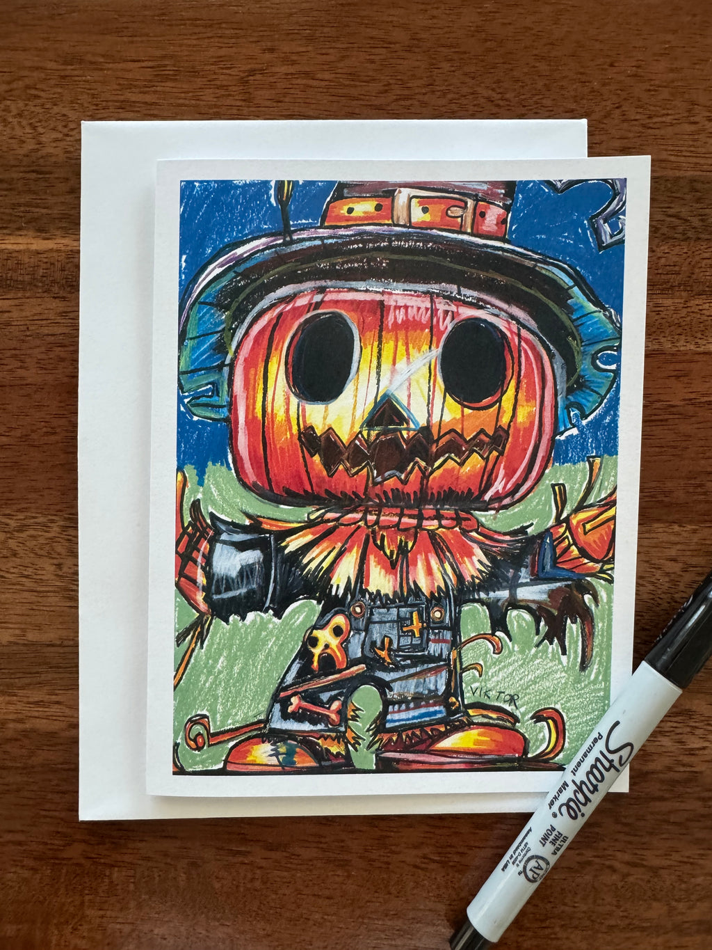 Scary Scarecrow  - Greeting cards (set of 6)