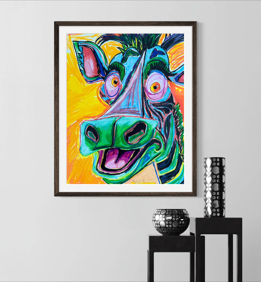 Happy Zebra - Art Prints