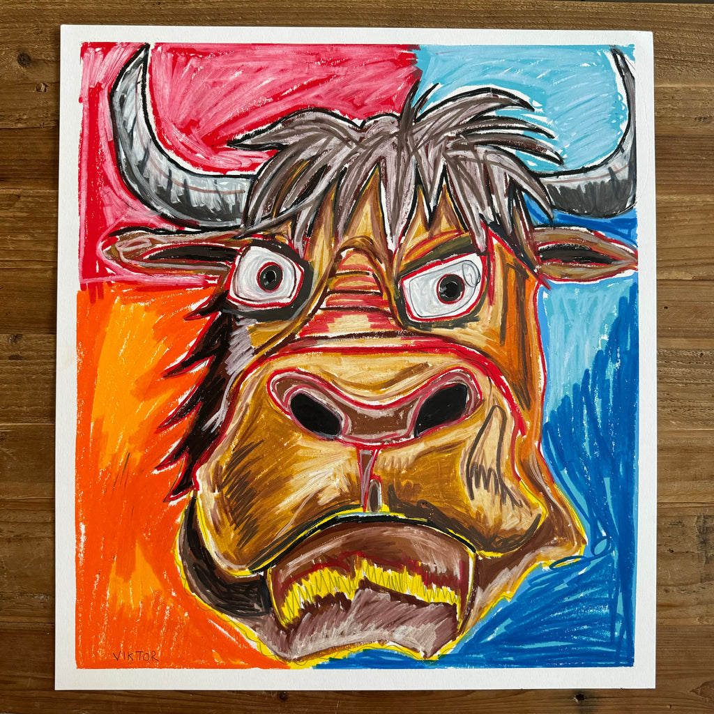 Maddox - ORIGINAL OIL PASTEL - 19x21” (video attached)