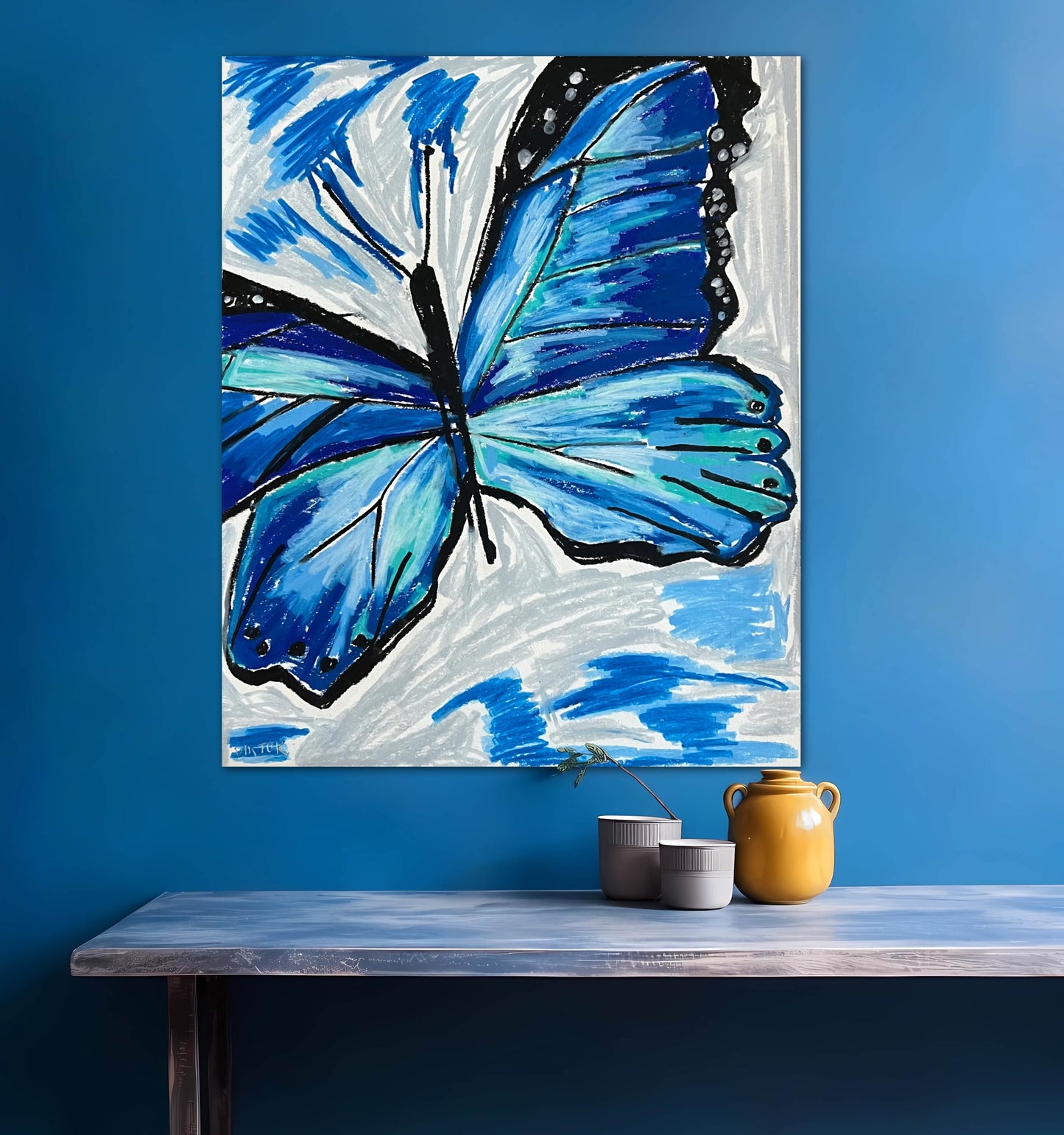 The Blue Butterfly  - fine prints and canvas prints in more size
