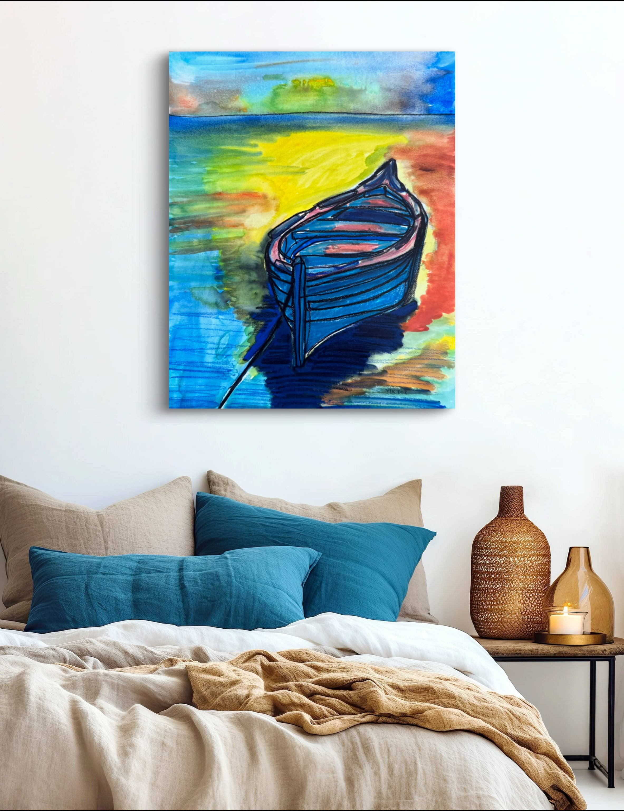 Boat on the Beach - Art Prints - Vichy's Art