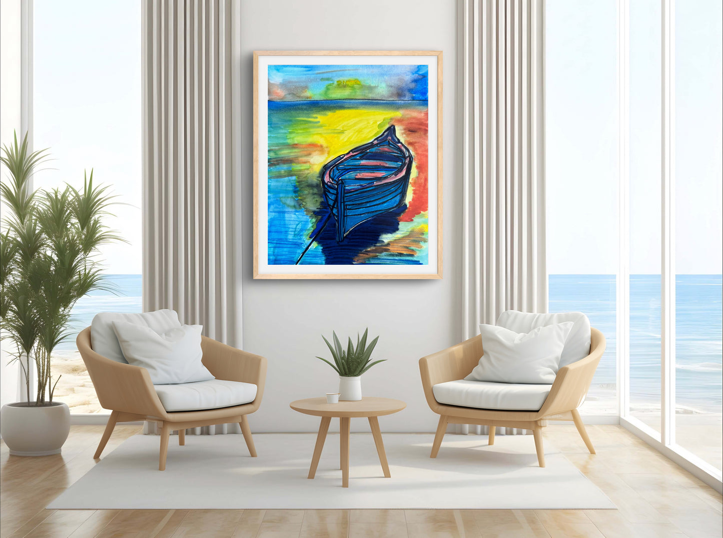 Boat on the Beach - Art Prints