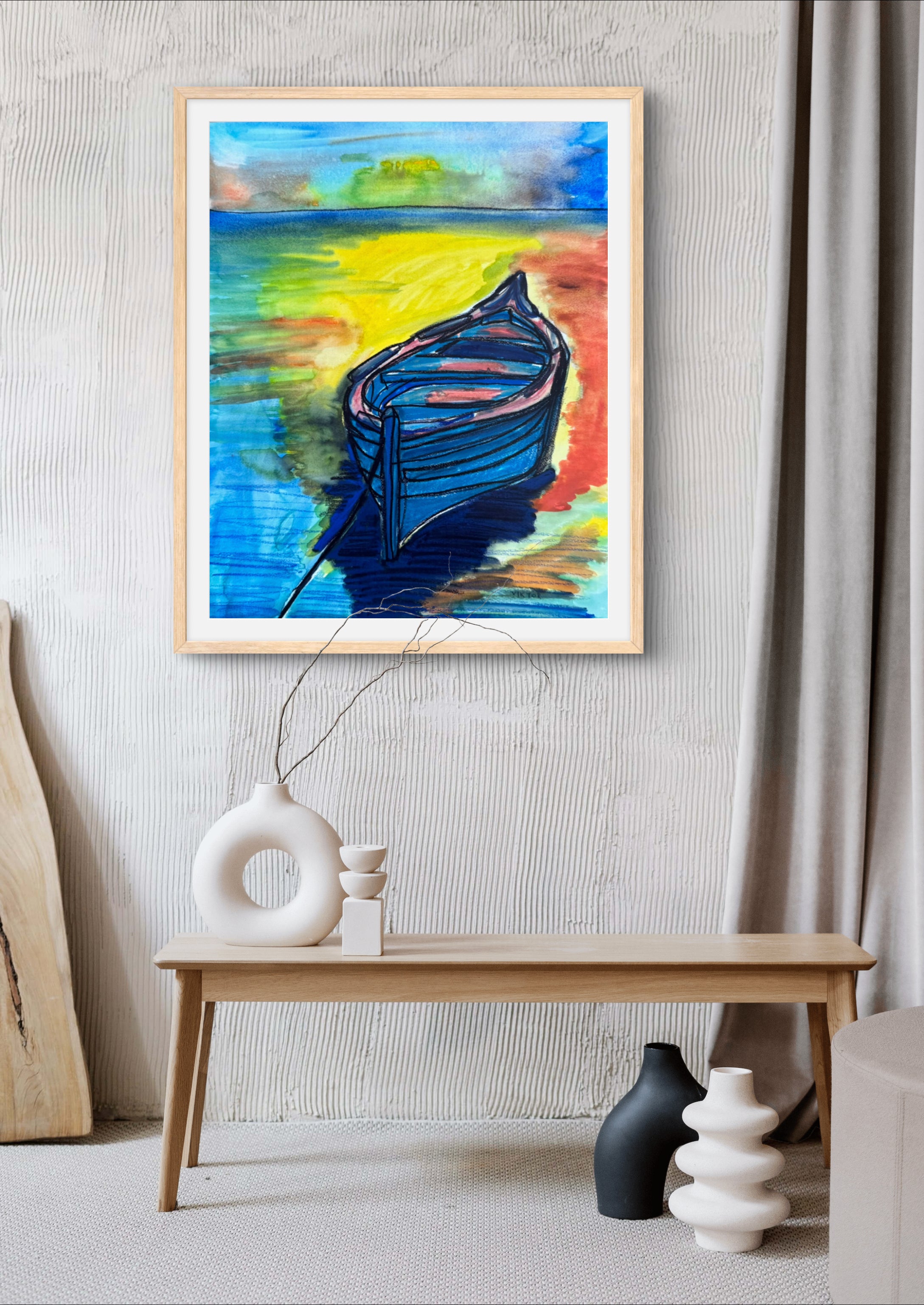 Boat on the Beach - Art Prints - Vichy's Art