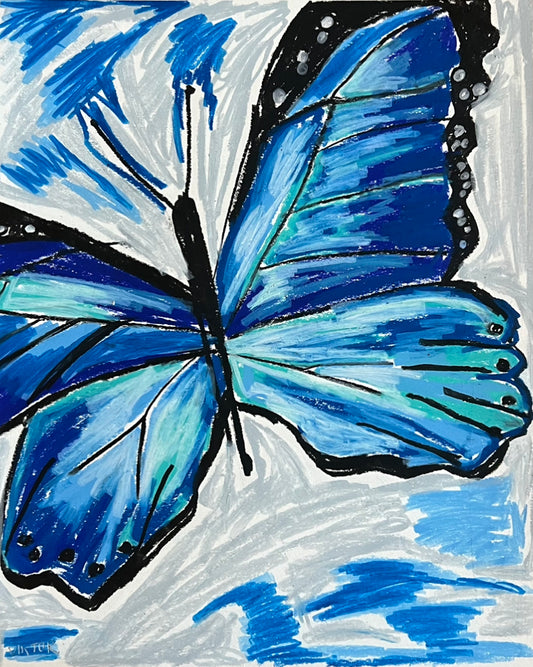 The Blue Butterfly  - fine prints and canvas prints in more size