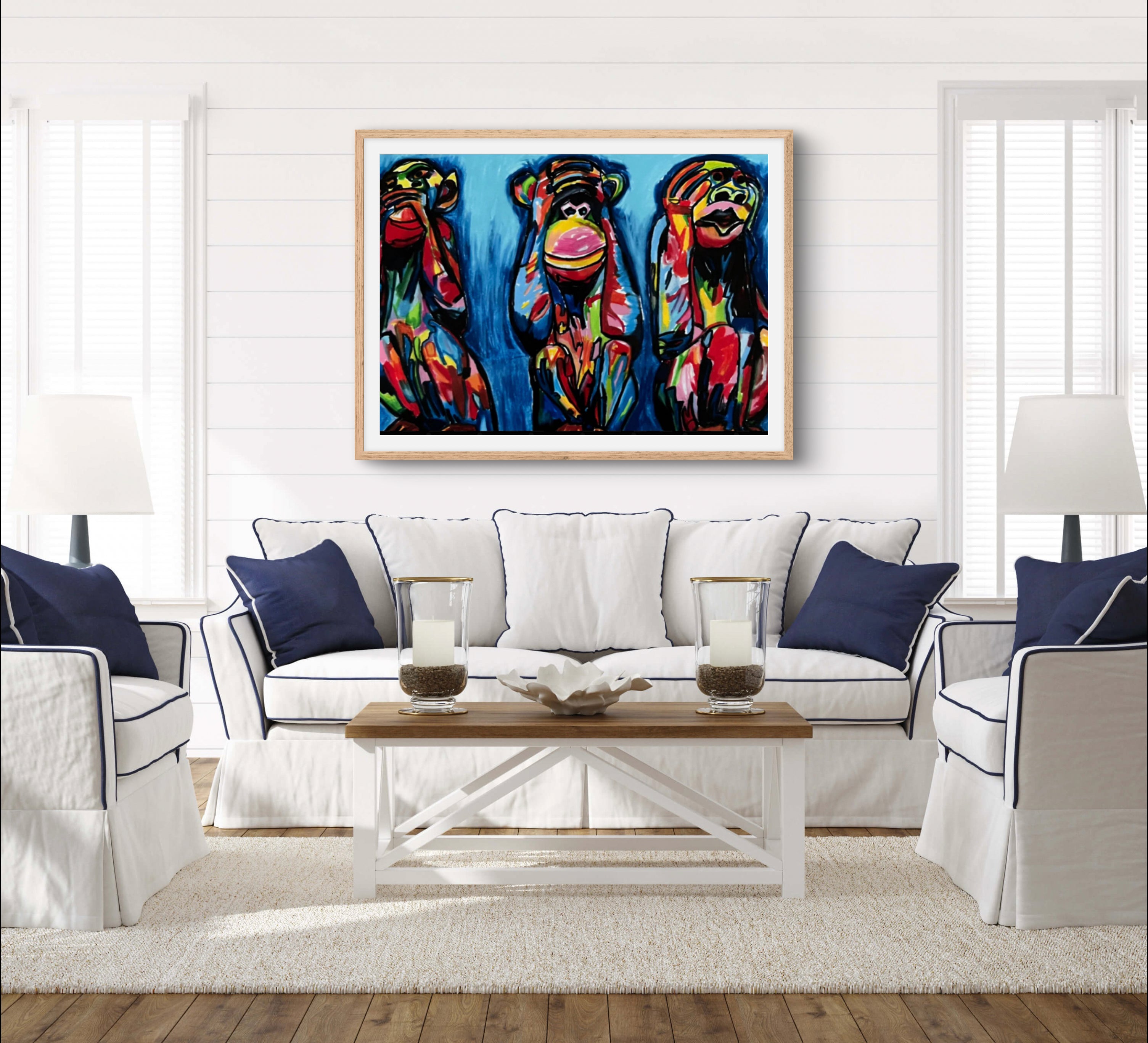Wise Monkeys - Art Prints - Vichy's Art