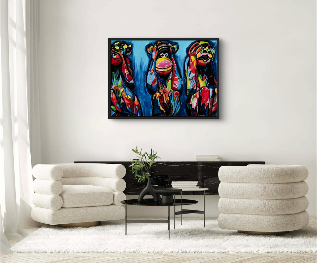 Wise Monkeys - Art Prints - Vichy's Art