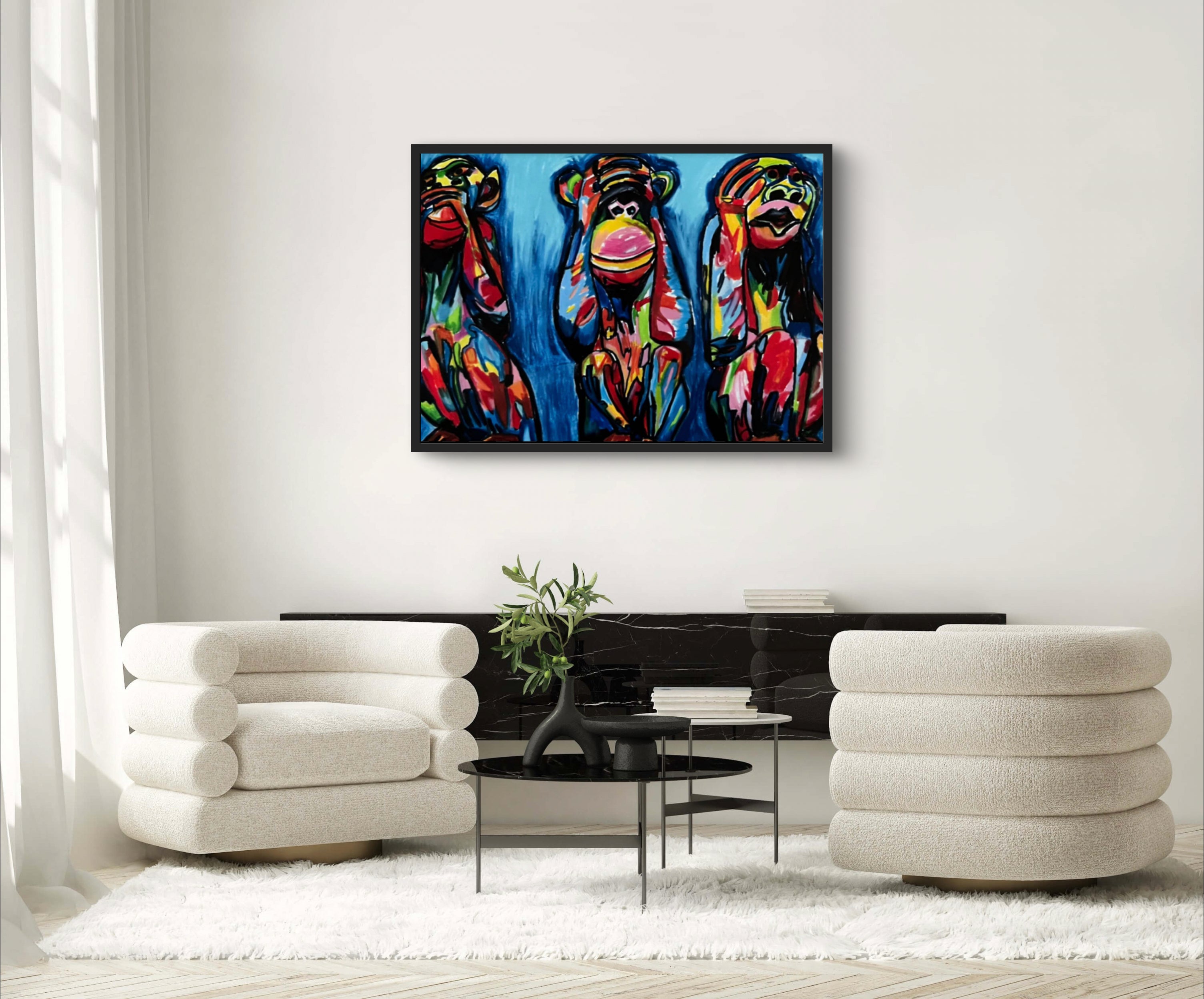 Wise Monkeys - Art Prints - Vichy's Art