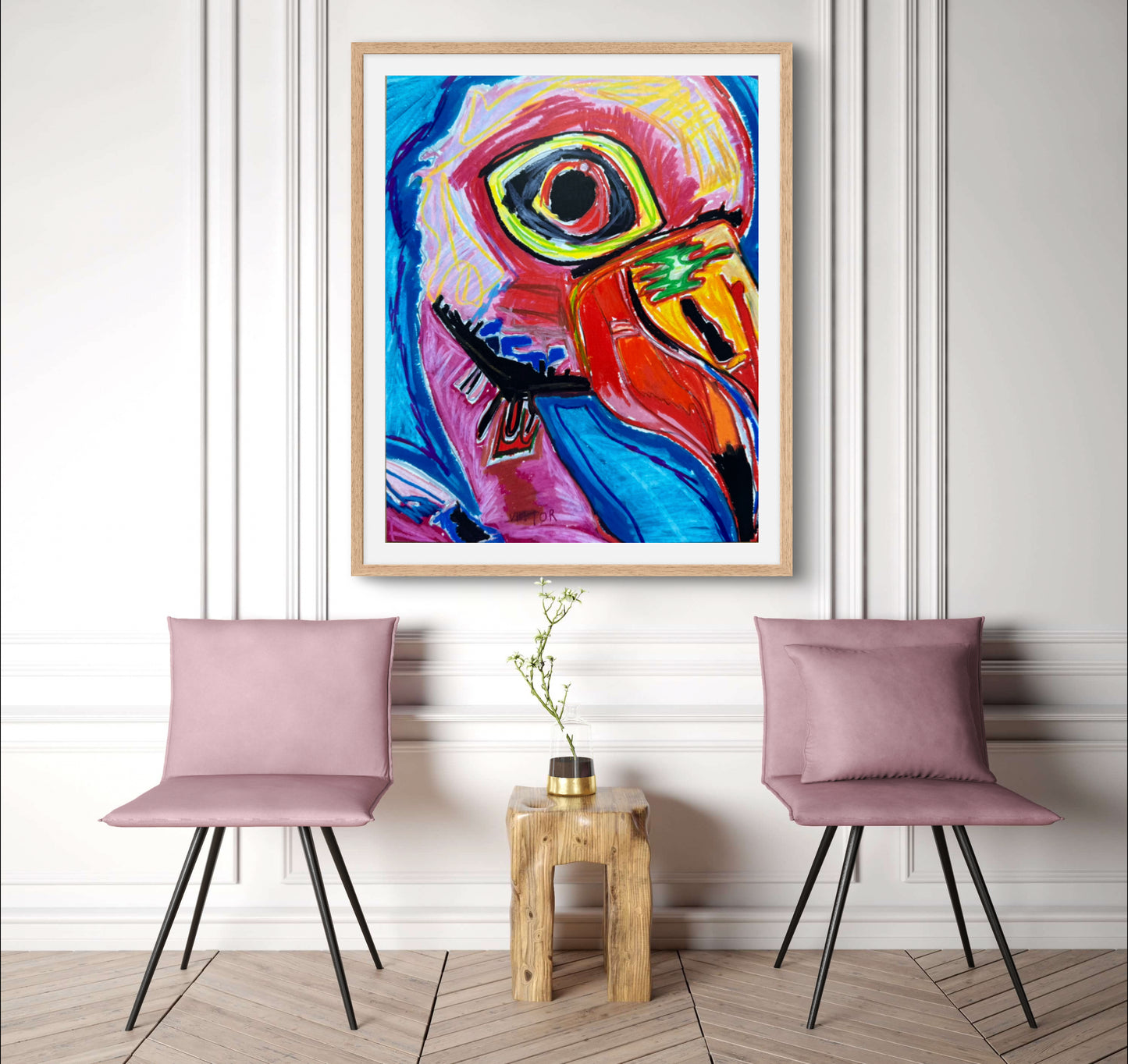 Calista the Pink Flamingo - Art Prints