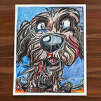 Cockapoo - ORIGINAL OIL PASTEL ARTWORK - 19x24" (video attached)