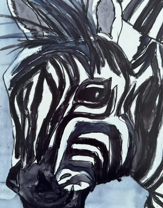 Zebra - Monochrome - Art Prints