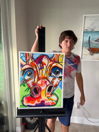 Savannah Sunset - ORIGINAL OIL PASTEL ARTWORK - 19x24" (video attached)