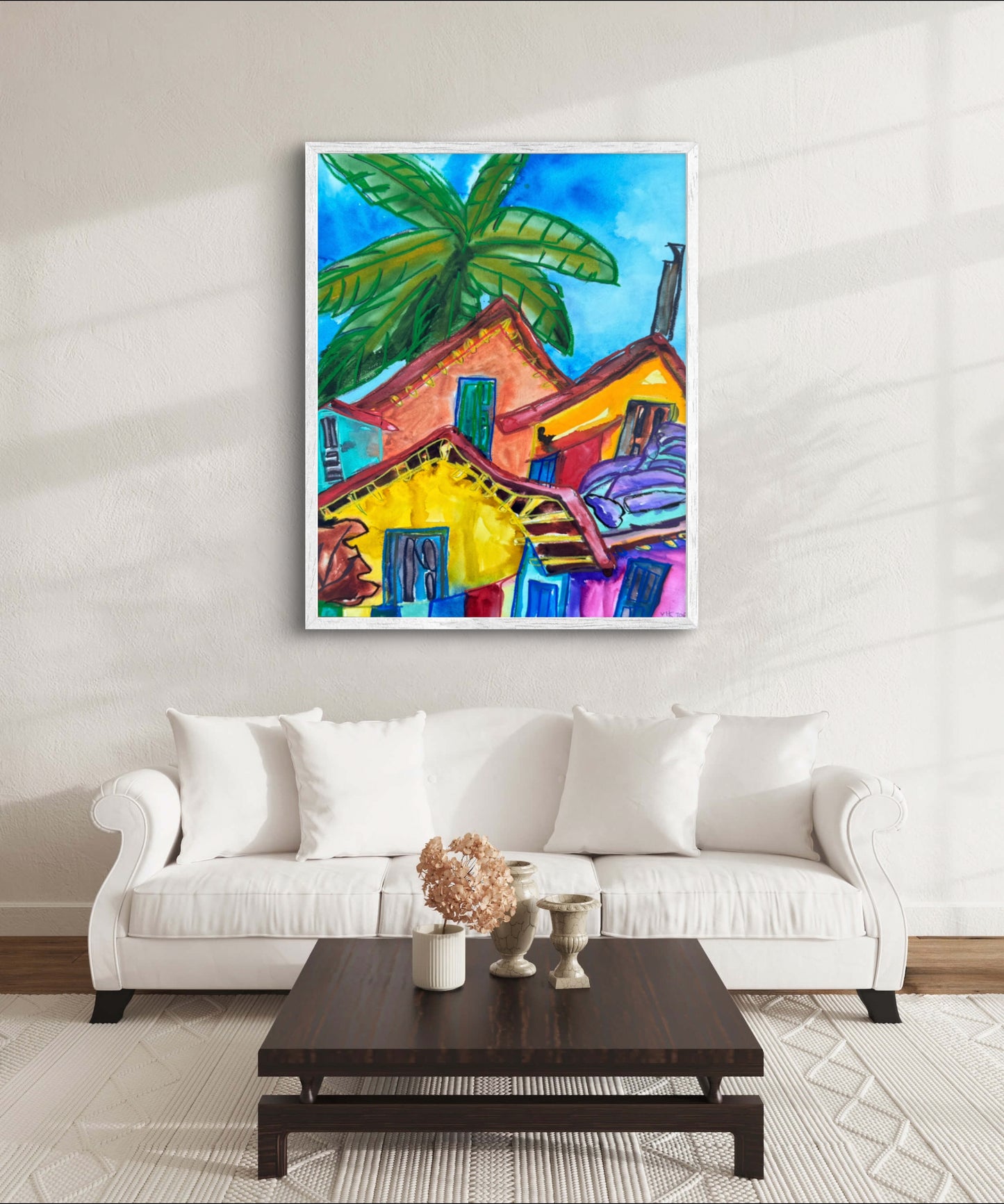 Colorful Mexican Village - Art Prints