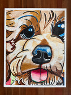 Buttercup Buddy - ORIGINAL OIL PASTEL ARTWORK - 19x24" (video attached)