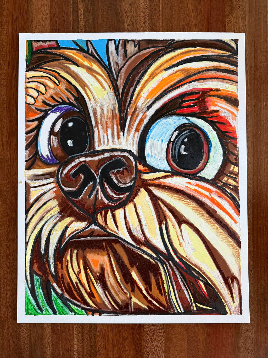 A Friend for Life - ORIGINAL OIL PASTEL ARTWORK - 19x24" (Video attached)