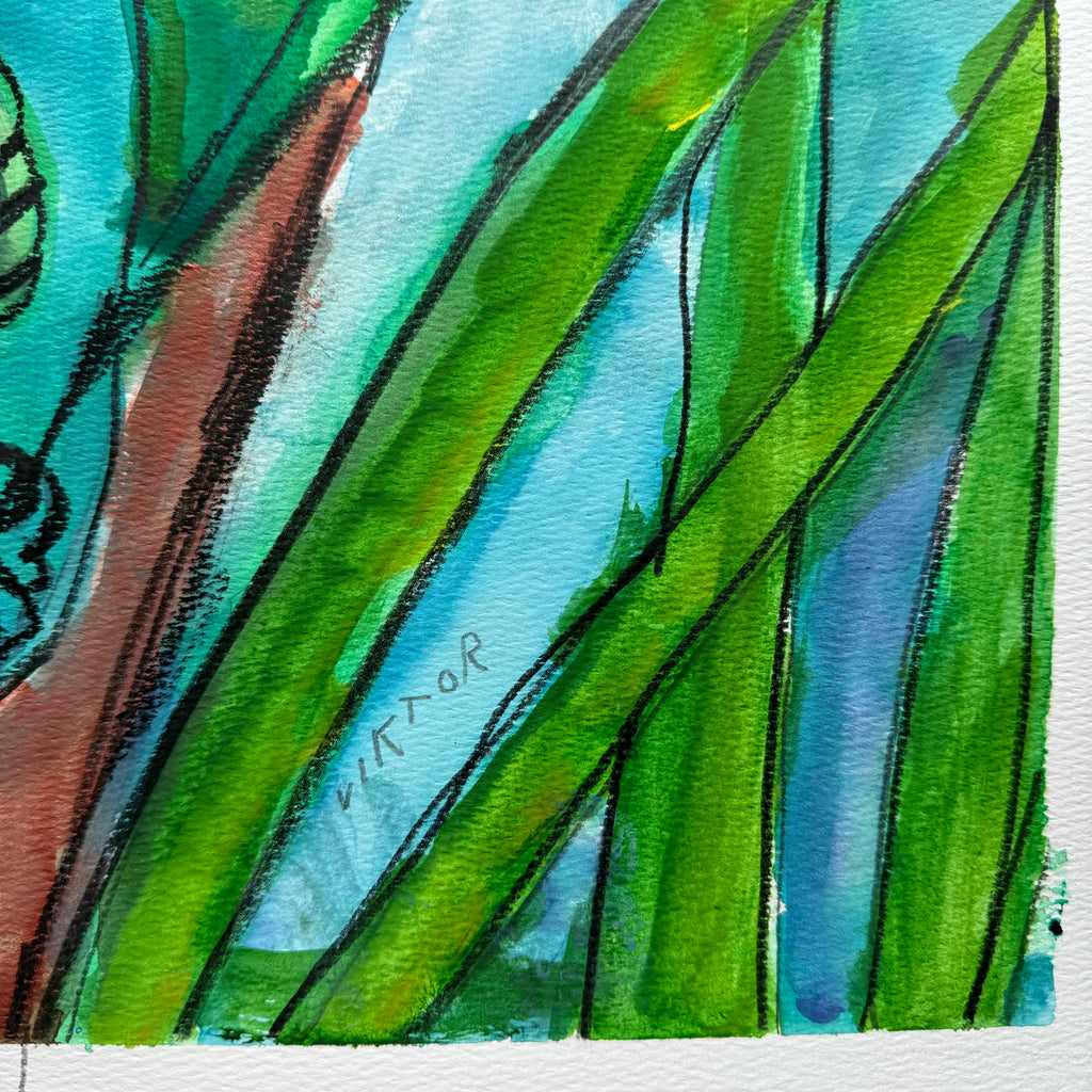 Watercolor Birds Collection III - ORIGINAL  22x30"