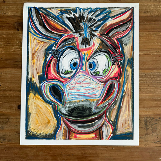 Mister Ed the Donkey - ORIGINAL  14x17”