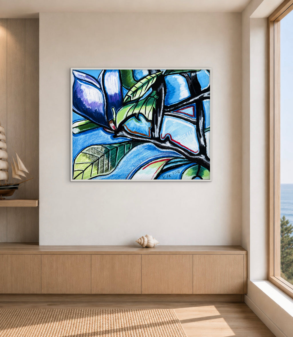 Purple Flowering Tree - Art Prints (landscape)