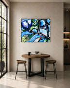 Purple Flowering Tree - Art Prints (landscape)