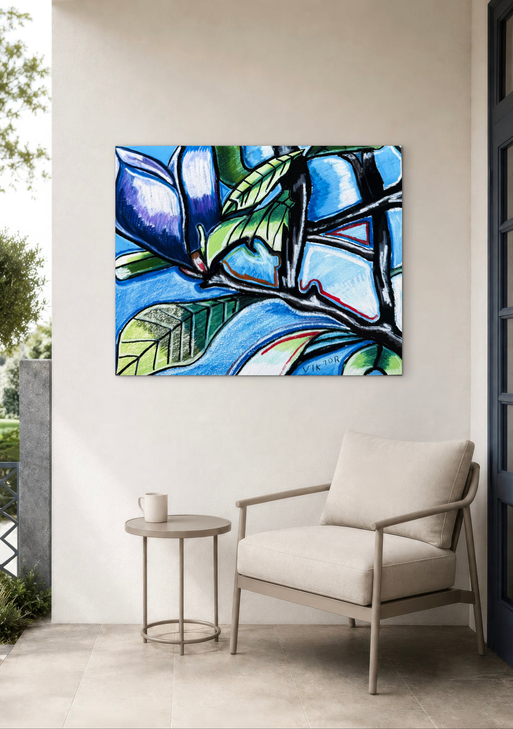 Purple Flowering Tree - Art Prints (landscape)