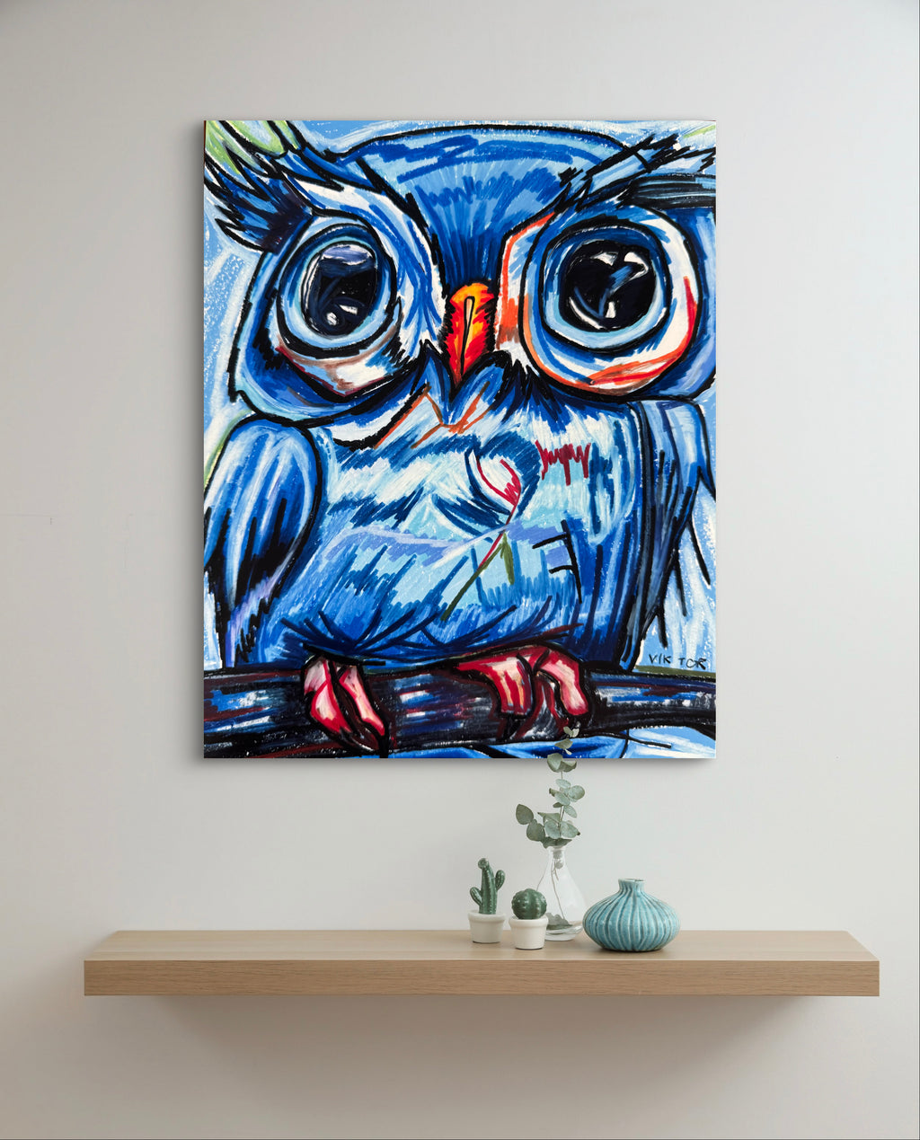 The Blue Owl - Art Prints