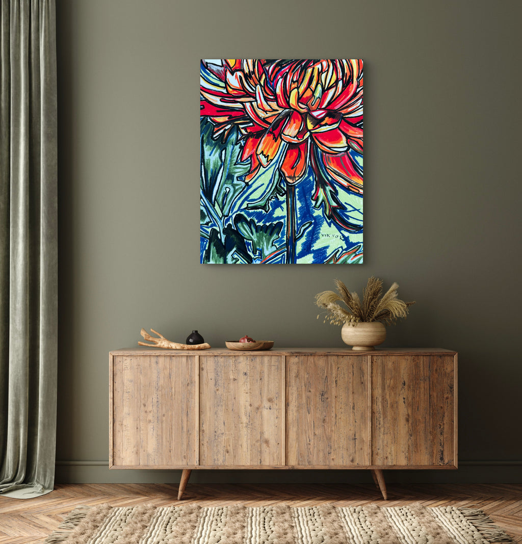 Orange Dahlia - Art Prints