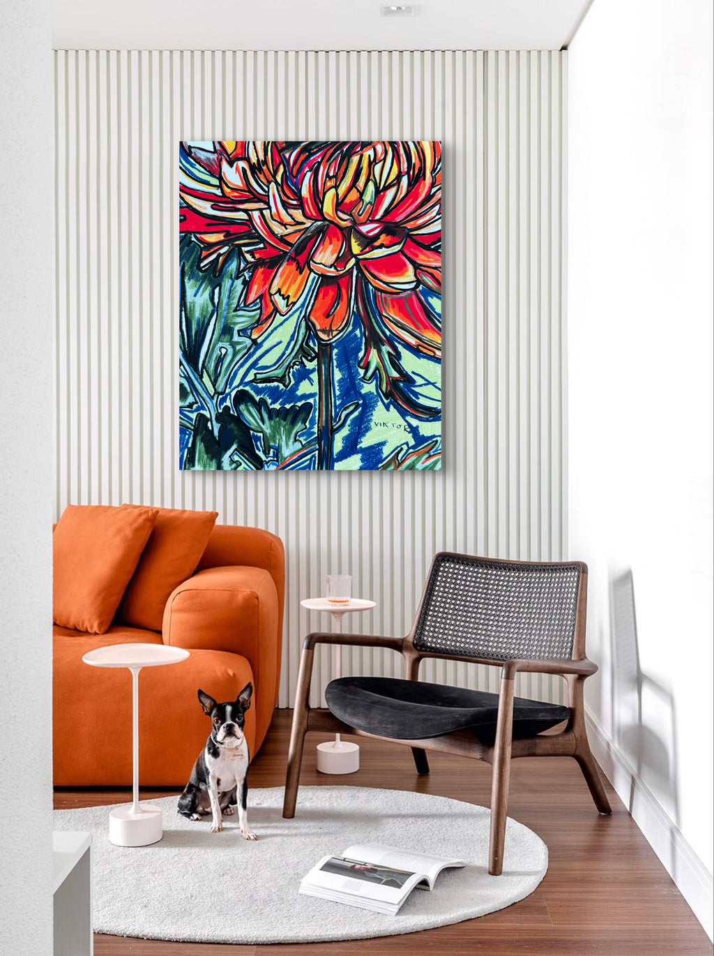 Orange Dahlia - Art Prints