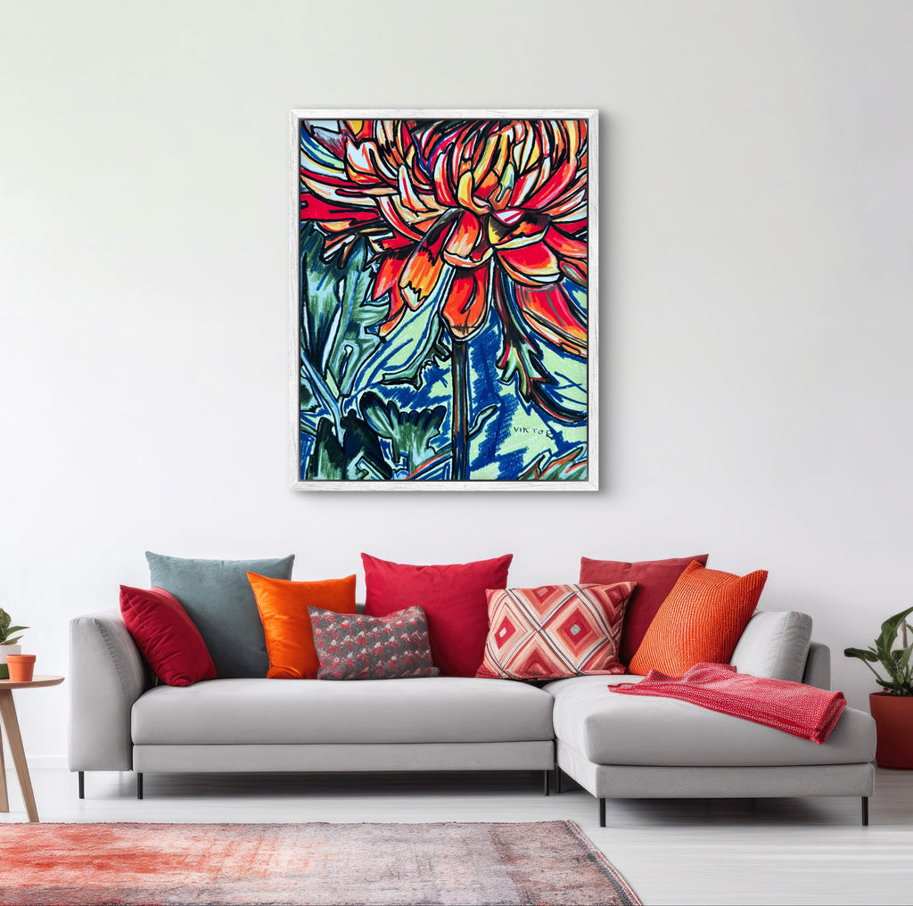 Orange Dahlia - Art Prints