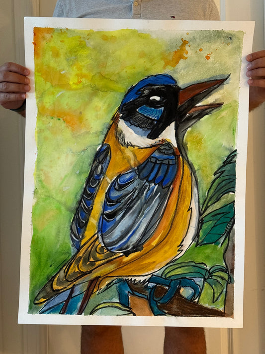 Watercolor Birds Collection II  - ORIGINAL  22x30"