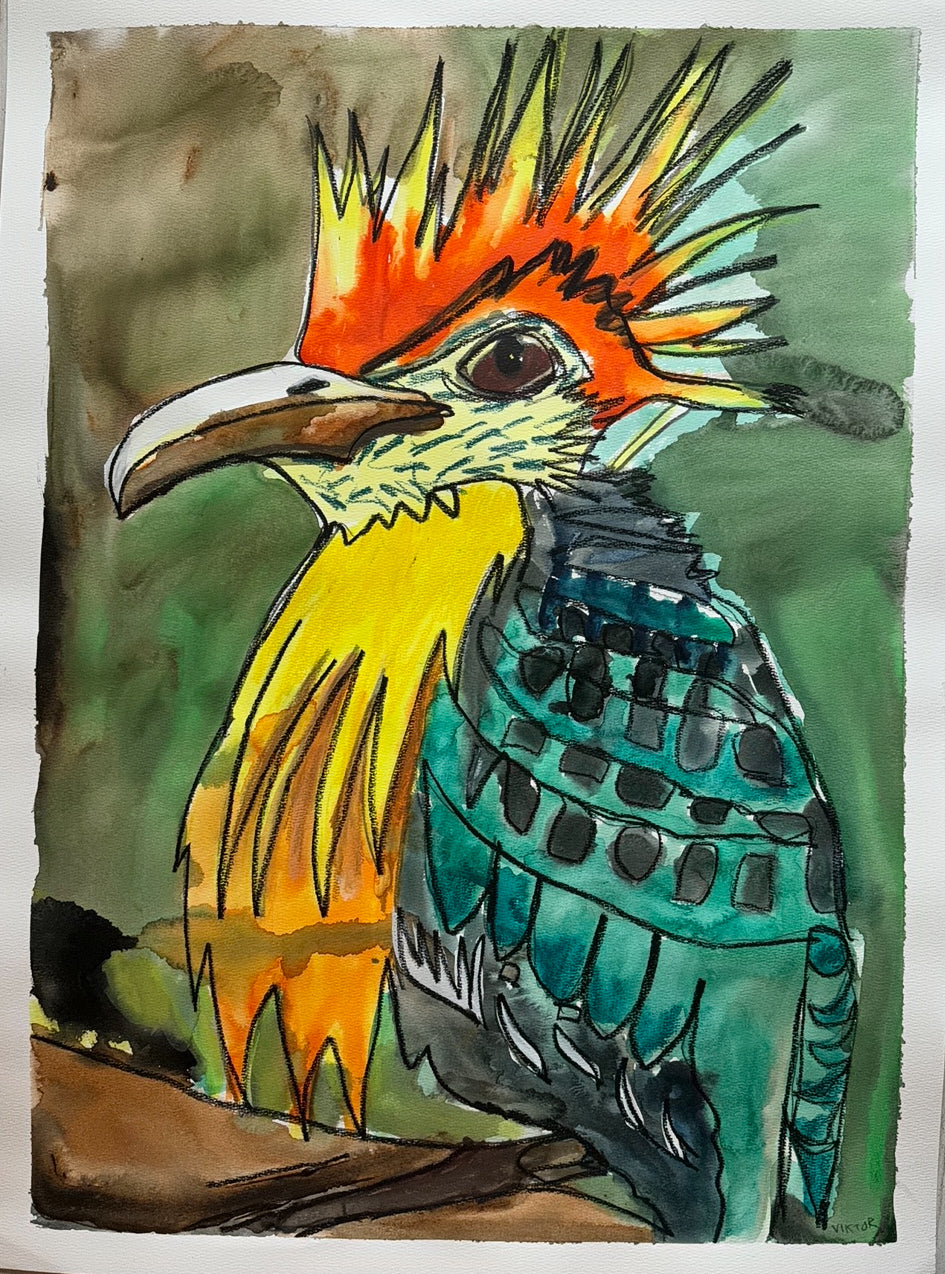 Watercolor Birds Collection I - ORIGINAL  22x30"