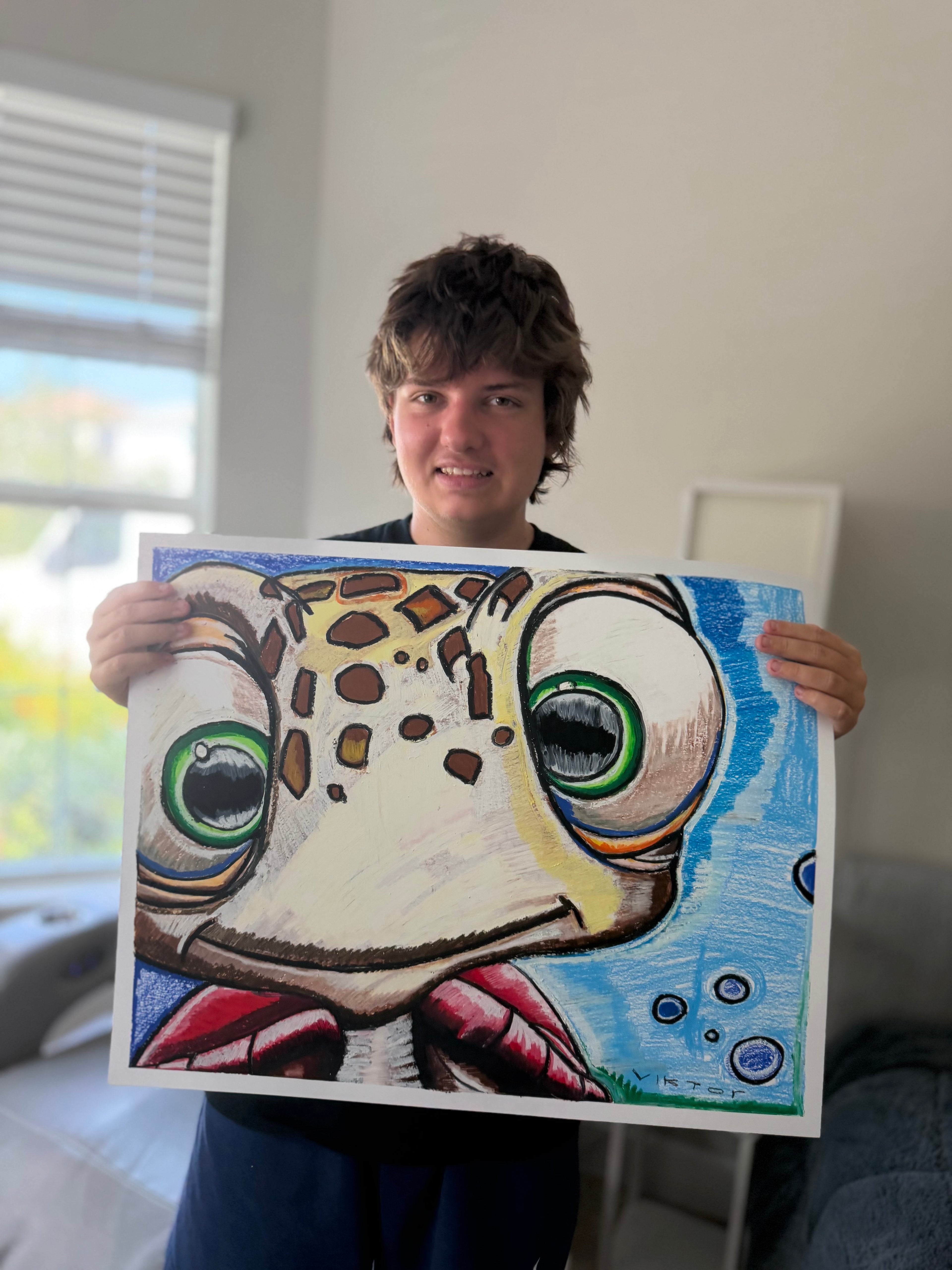 Turbo - ORIGINAL OIL PASTEL ARTWORK - 24x19"