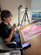 Ann Magnolia - ORIGINAL OIL PASTEL ARTWORK - 19x24" (video attached)