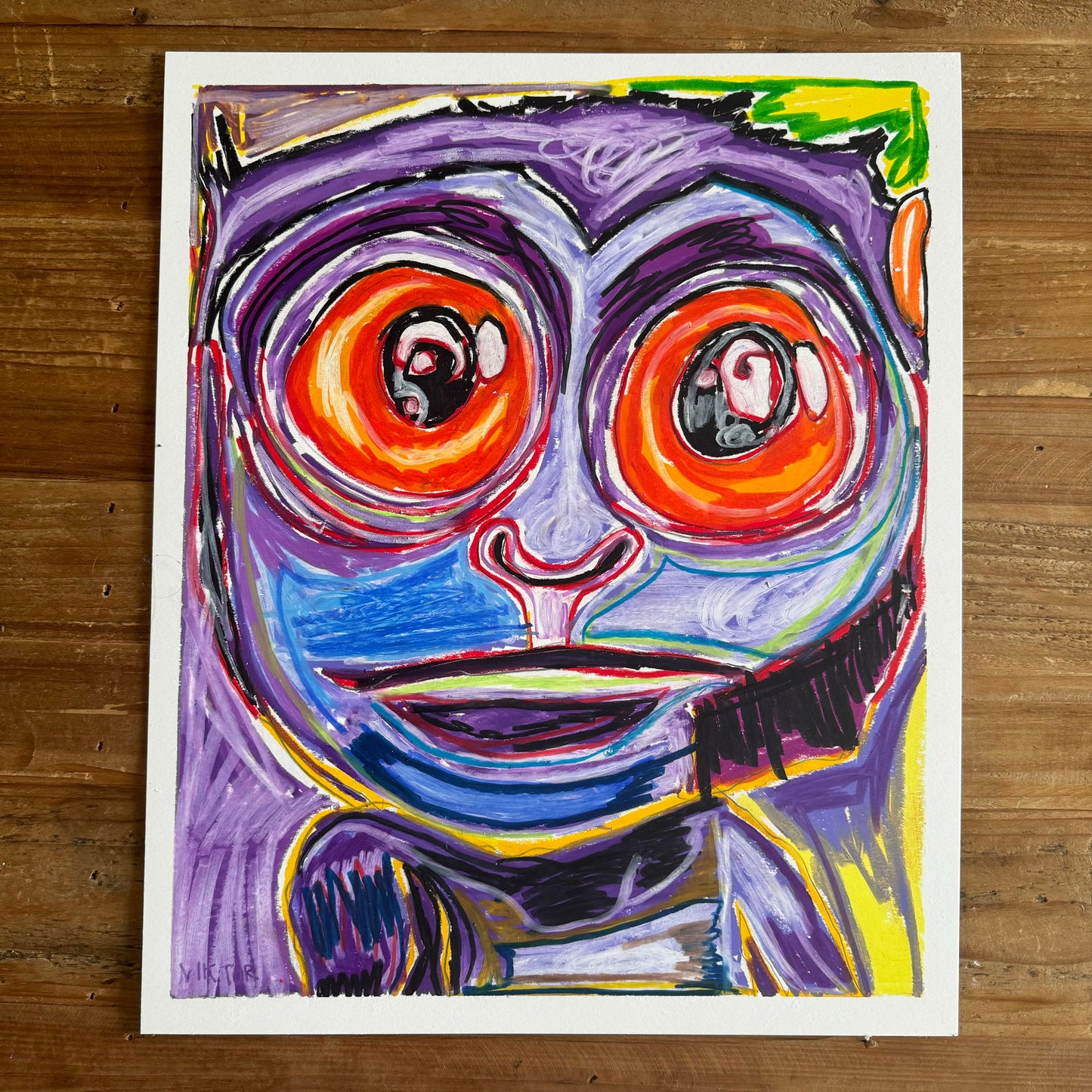 Purple Monkey - ORIGINAL 14x17”