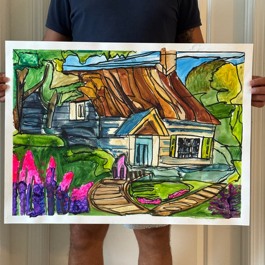 The Cottage - ORIGINAL Watercolor artwork 22x30”