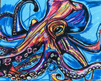 Octopus Purple - Art Prints (landscape)