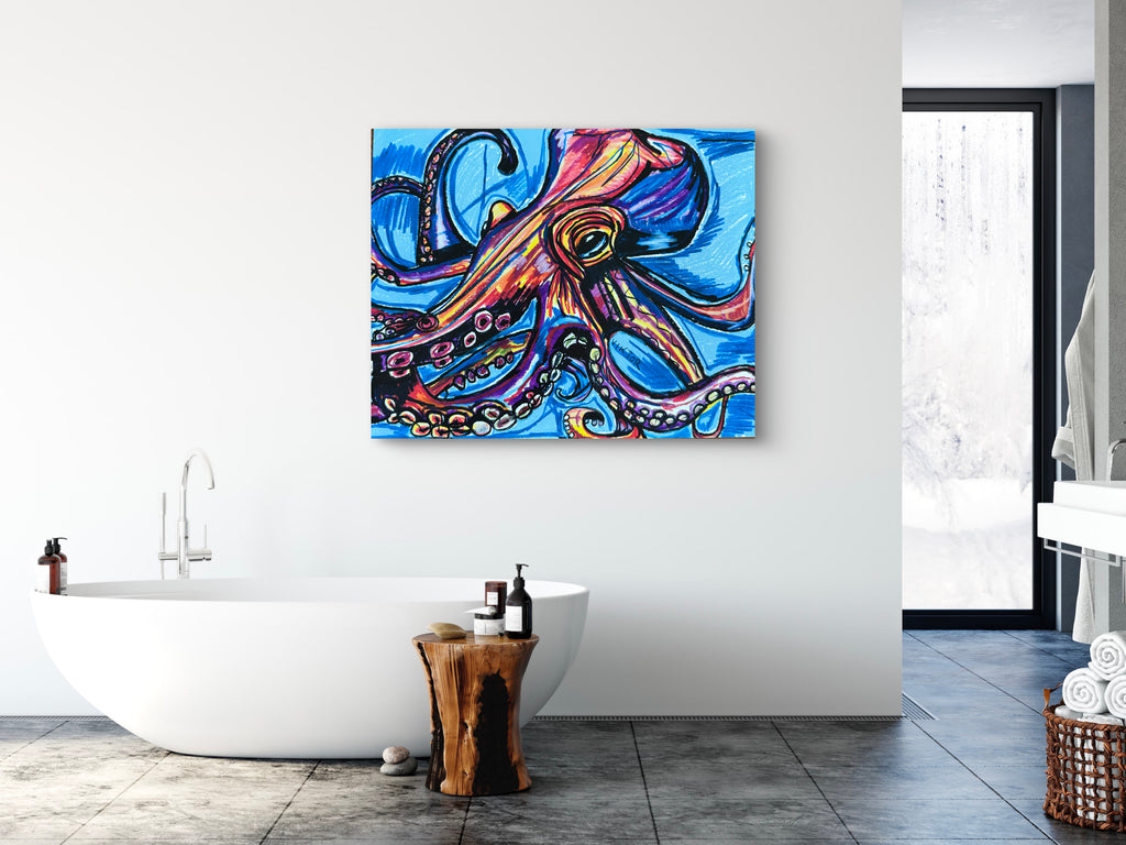 Octopus Purple - Art Prints (landscape)