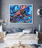 Octopus Purple - Art Prints (landscape)