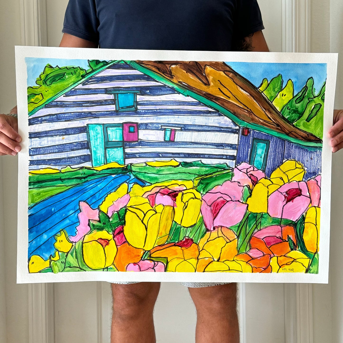 Farmhouse - ORIGINAL Watercolor artwork 22x30”