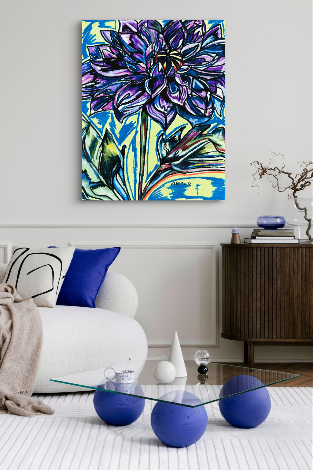 Purple Dahlia - Art Prints