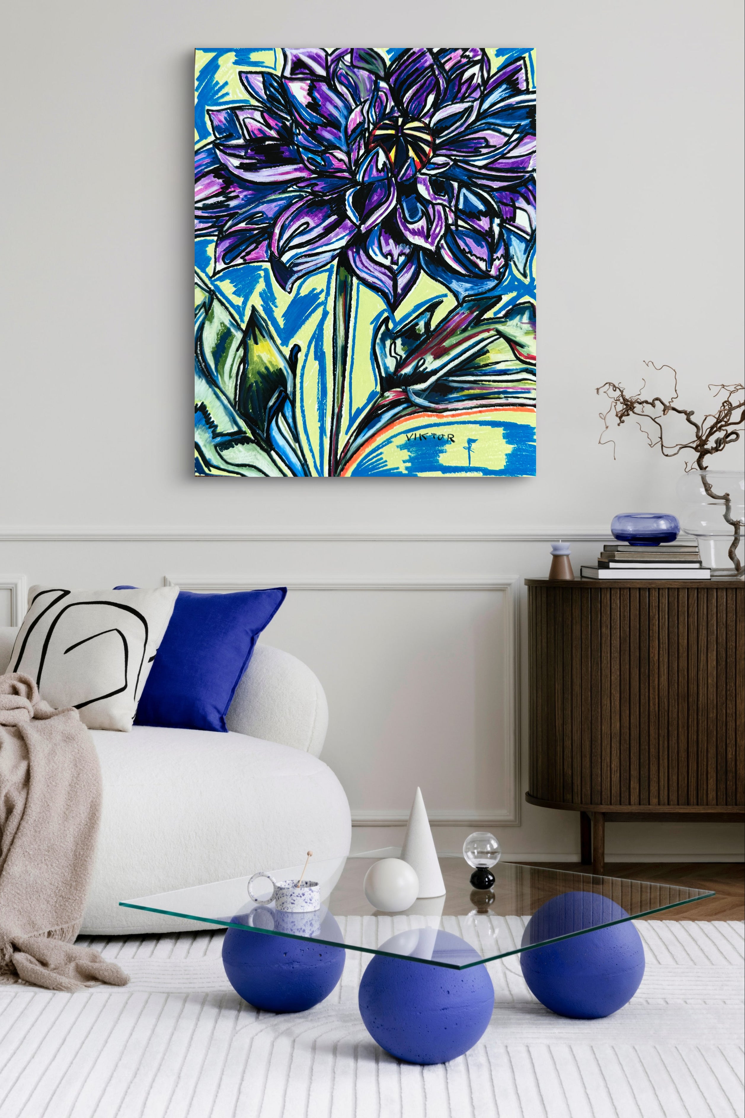 Purple Dahlia - Art Prints