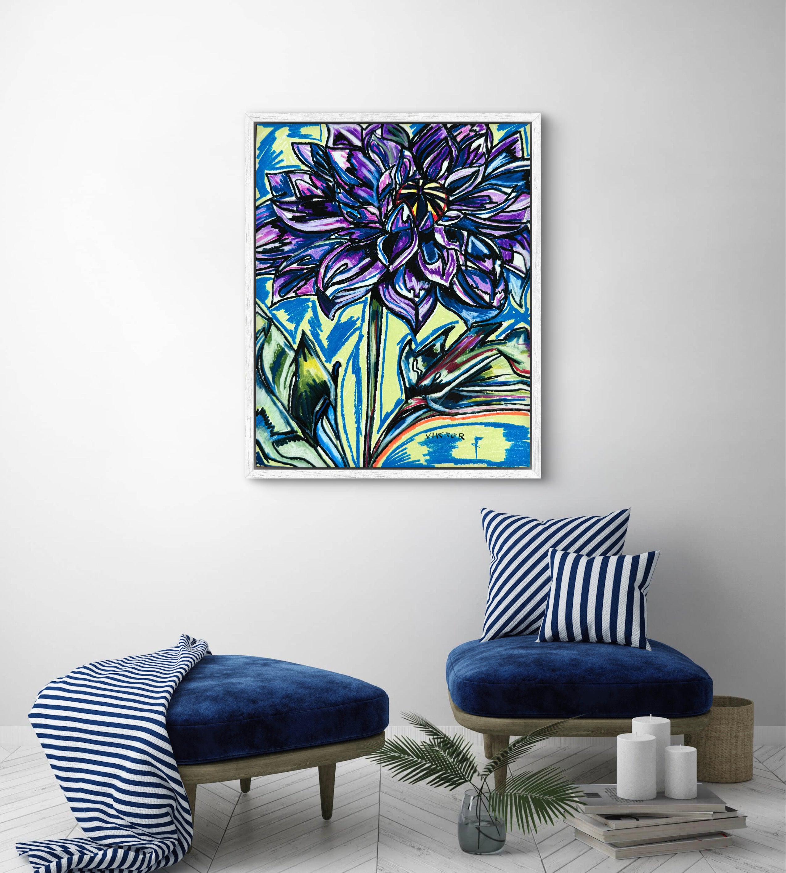 Purple Dahlia - Art Prints