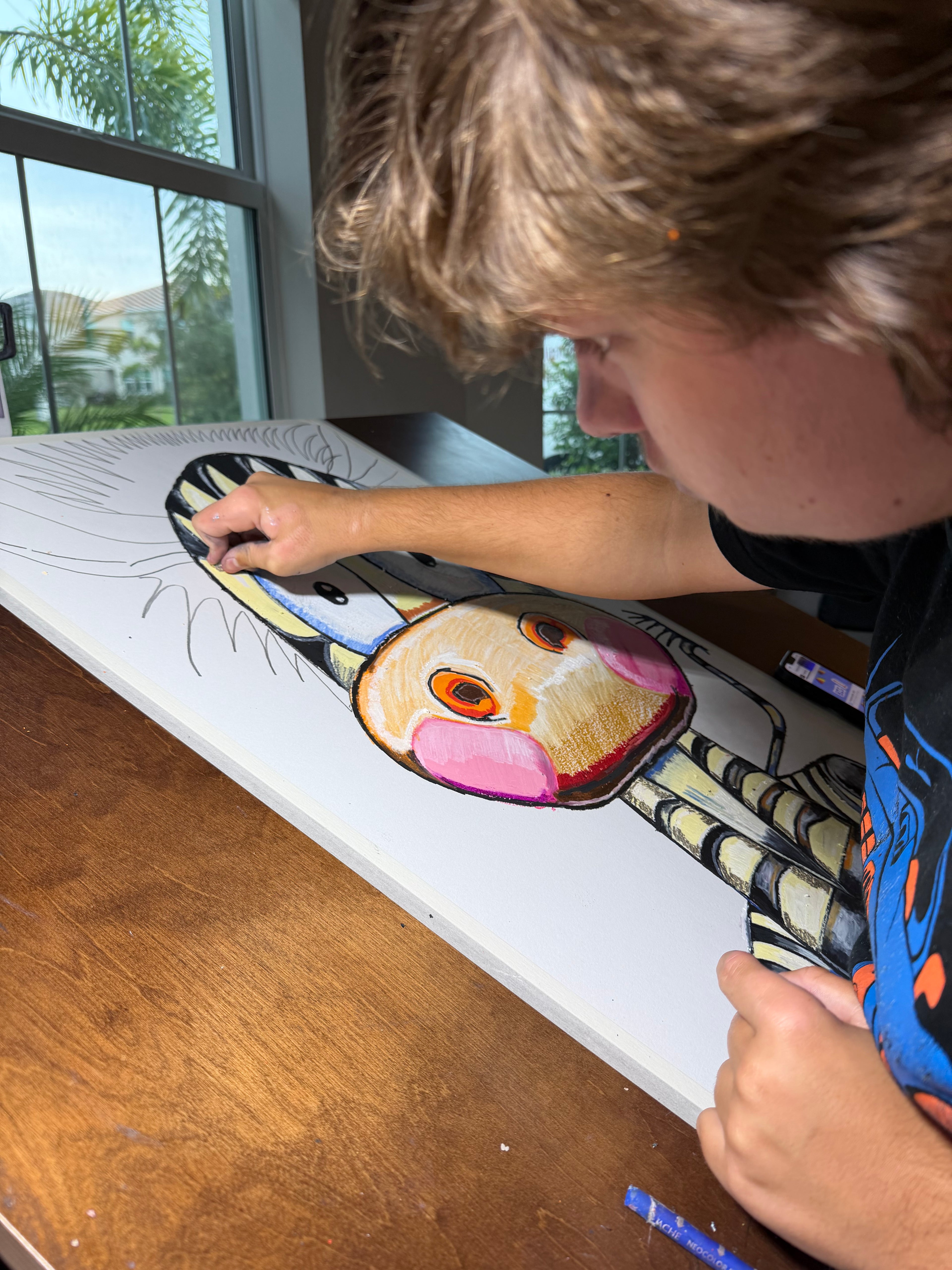 Little Stripe - ORIGINAL Watercolor artwork 22x30” (video attached)