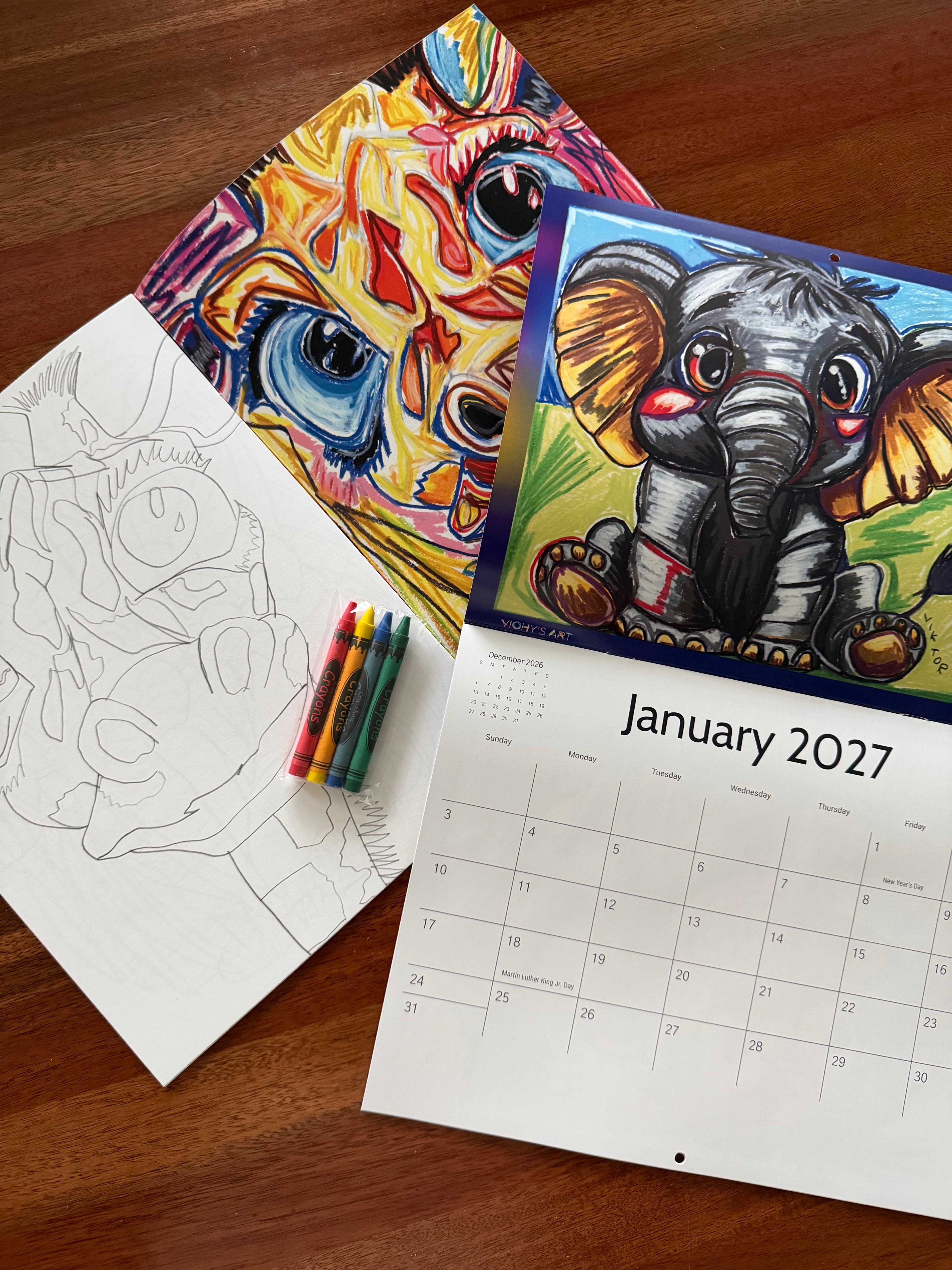 Introducing the Ultimate 2027 Calendar and Coloring Book Bundle