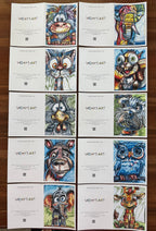 Cute ANIMALS - Greeting cards (SET OF 10)