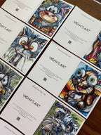 Cute ANIMALS - Greeting cards (SET OF 10)