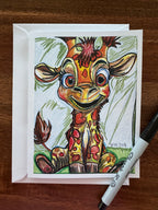 Cute ANIMALS - Greeting cards (SET OF 10)