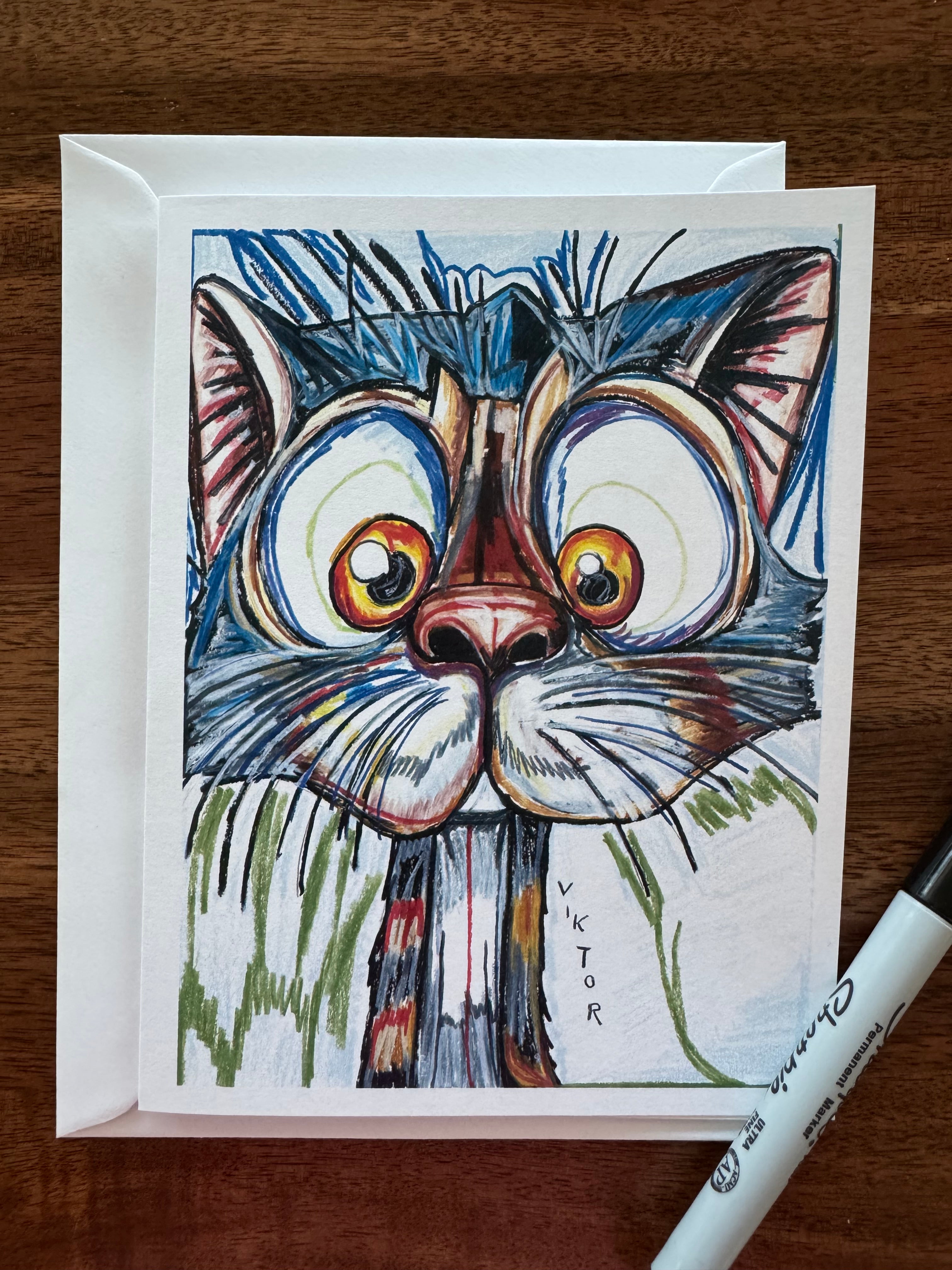 Cute ANIMALS - Greeting cards (SET OF 10)